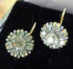 Art Deco 9ct Gold Daisy Flower Earrings