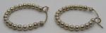 Vintage Art Deco Sterling Silver Hoop Earrings