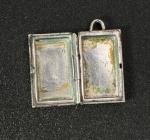 Vintage Sterling Silver Hallmarked Square Locket Pendant
