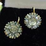 Art Deco 9ct Gold Daisy Flower Earrings
