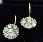 Art Deco 9ct Gold Daisy Flower Earrings