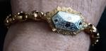 Victorian Champleve Pinchbeck Bracelet 6 3/4