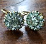Art Deco 9ct Gold Daisy Flower Earrings