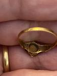 Vintage 9ct Gold Georgian Ruby & Pearl Daisy Ring