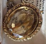 Victorian Rolled Gold Real Citrine Brooch/Pendant