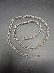 Antique Sterling Silver 20-Inch Belcher Link Necklace