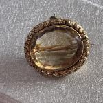Victorian Rolled Gold Real Citrine Brooch/Pendant