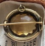 Victorian Rolled Gold Real Citrine Brooch/Pendant