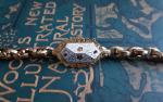 Victorian Champleve Pinchbeck Bracelet 6 3/4