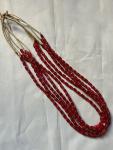 Czech Vintage Gold Foil Glass Bead Necklace