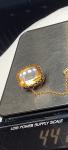 Victorian Silver Citrine Miniature Brooch