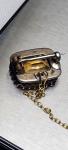 Victorian Silver Citrine Miniature Brooch
