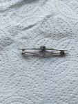 Elegant Vintage Sterling Silver Amethyst Brooch