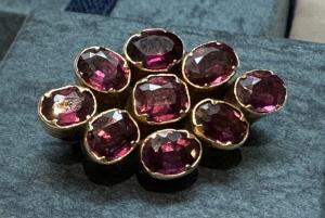 Garnet Cluster Antique Brooch