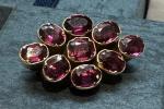 Garnet Cluster Antique Brooch