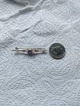 Elegant Vintage Sterling Silver Amethyst Brooch