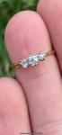 18ct Gold Antique Diamond Trilogy Ring