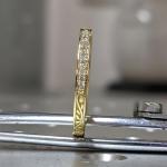 Vintage Diamond Filigree Wedding Band in 14K Gold