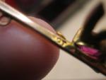 Ruby and Pearl Dragonfly Brooch in 9ct Gold
