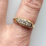 Art Deco Diamond Engagement Ring in 14k White Gold