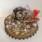 Mystery Glam Antique Jewelry Lot in Art Deco Dish