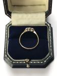 Antique Diamond Trilogy Ring in 9ct Gold & Platinum