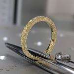 Vintage Diamond Filigree Wedding Band in 14K Gold