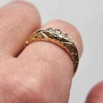 Art Deco Diamond Engagement Ring in 14k White Gold