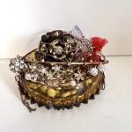 Mystery Glam Antique Jewelry Lot in Art Deco Dish