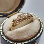 Art Deco Diamond Engagement Ring in 14k White Gold