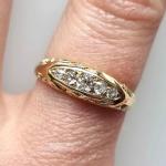 Art Deco Diamond Engagement Ring in 14k White Gold