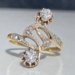 Vintage Art Deco Diamond Engagement Ring in Gold