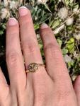 Antique 18ct Gold Diamond & Sapphire Toi Et Moi Ring