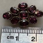 Garnet Cluster Antique Brooch