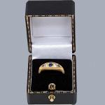 Sapphire and Diamond Five-Stone Ring in Gold