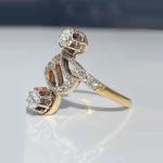 Vintage Art Deco Diamond Engagement Ring in Gold