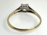 Art Deco 18ct Gold White Sapphire Solitaire Ring