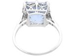 Antique Platinum Ring with 8.80ct Sapphire & Diamonds