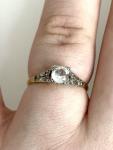 Art Deco 18ct Gold White Sapphire Solitaire Ring
