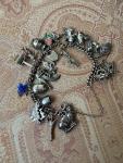 Vintage Silver Charm Bracelet
