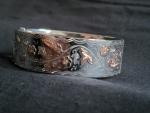 Engraved Vintage Silver Hinged Hollow Bangle