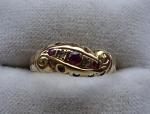 Vintage 1915 18ct Gold Ruby Diamond Ring