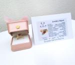 14ct Yellow Gold Ruby & Diamond Trilogy Ring