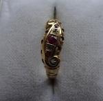 Vintage 1915 18ct Gold Ruby Diamond Ring