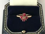 Victorian 9ct Gold Ring with Ruby and Pearls