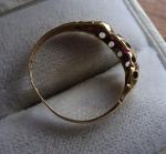 Vintage 1915 18ct Gold Ruby Diamond Ring