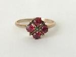 Victorian 9ct Gold Ring with Ruby and Pearls