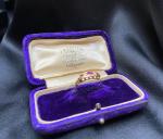 18ct Gold Ruby & Diamond Boat Ring Size K 1/2