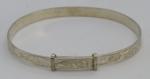 Vintage Sterling Silver Art Deco Christening Bracelet
