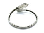 Victorian Etruscan Revival Silver Bypass Cuff Bracelet